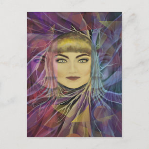 Postal Psychedelia Dreamy Chica