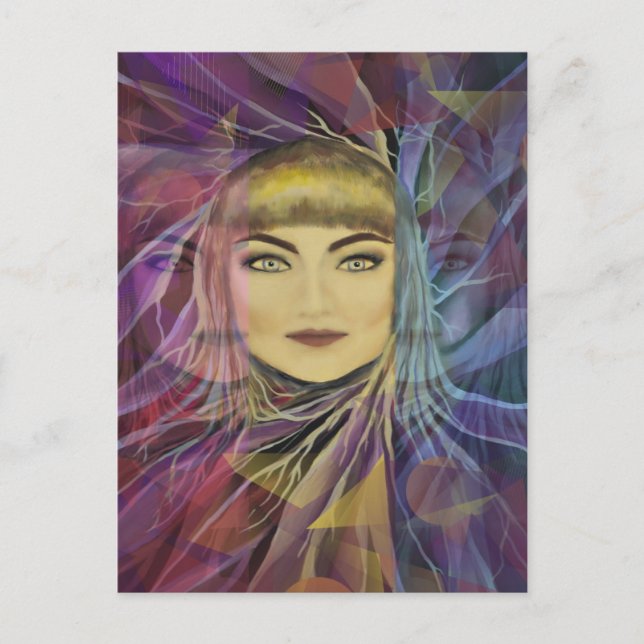 Postal Psychedelia Dreamy Chica (Anverso)