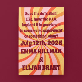 Postal Psychedelic Swirl Save-the-Date