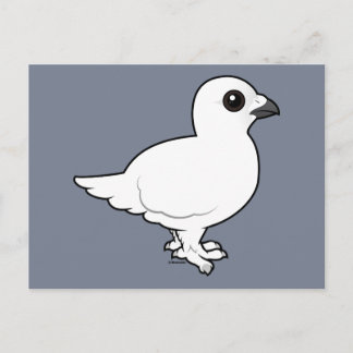 Postal Ptarmigan silvestre de Birdorable, invierno