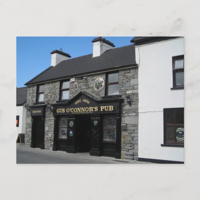 Postal Pub de Gus O'Connor en Doolin Irlanda (Anverso)