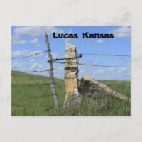 Publicación de la cerca de Kansas Stone, postal.