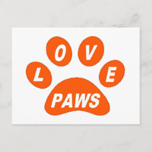 Postal Publicar cartas de amor en el Naranja de Paws