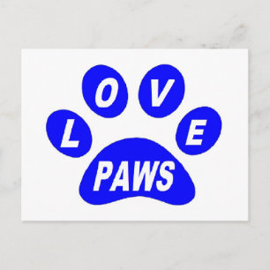 Postal Publicar cartas de amor en Paws Blue