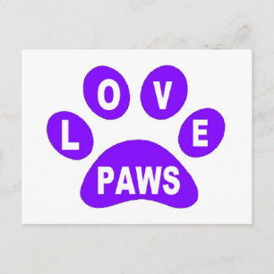 Postal Publicar cartas de amor en Paws Purple