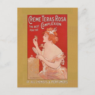 Postal Publicidad de belleza vintage