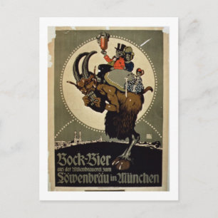 Postal Publicidad de 'cerveza de ganado de Lowenbrau Brew