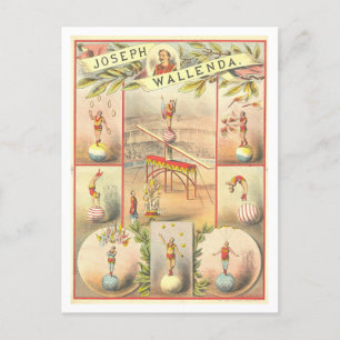 Postal Publicidad de circo vintage: Joseph Wallenda