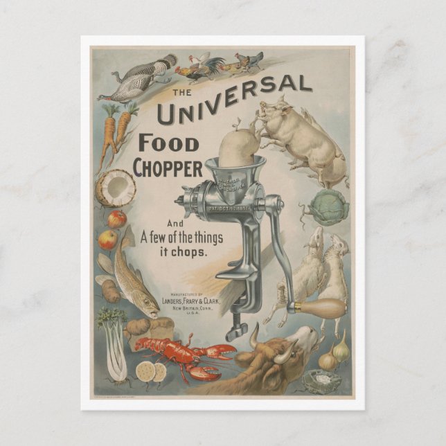 Postal Publicidad de cosecha de alimentos universal (Anverso)