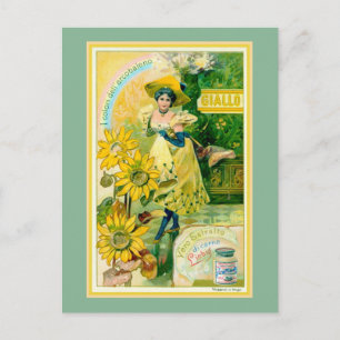 Postal Publicidad de extractos de carne de Belle Époque i