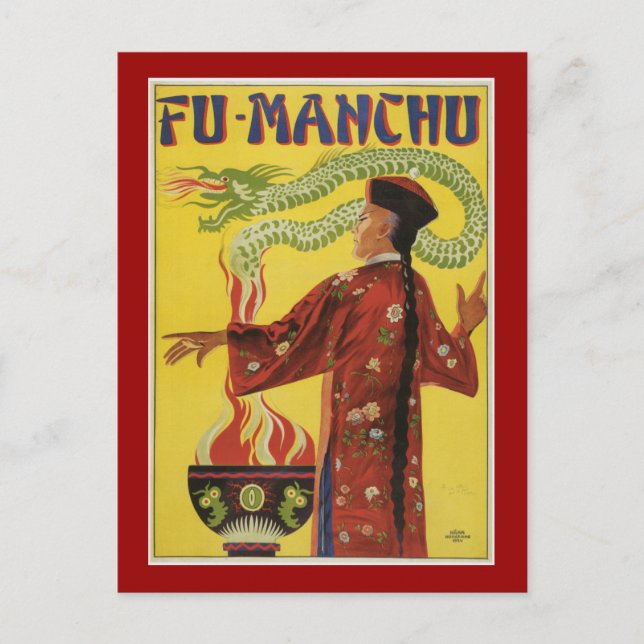 Postal Publicidad de Fu-Manchu Magician (Anverso)
