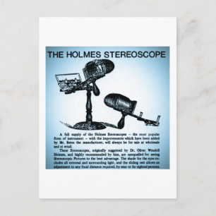 Postal Publicidad de Holmes Stereoscope (Cyanotype)