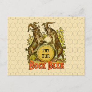 Postal Publicidad de la cerveza de cabra