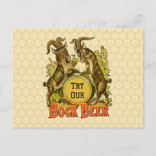 Postal Publicidad de la cerveza de cabra (Anverso)