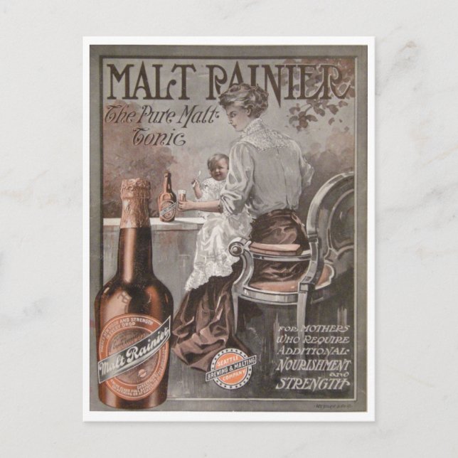 Postal Publicidad de la cerveza Rainier (1909) (Anverso)