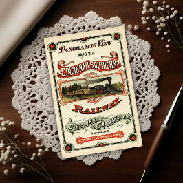 Postal Publicidad de la ruta del tren de Cincinnati ornam