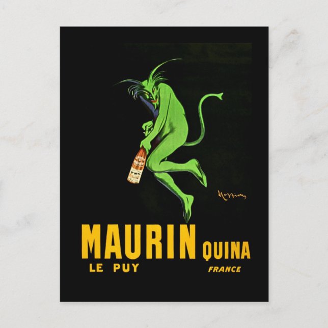 Postal Publicidad de Leonetto Cappiello Maurin Apertif (Anverso)