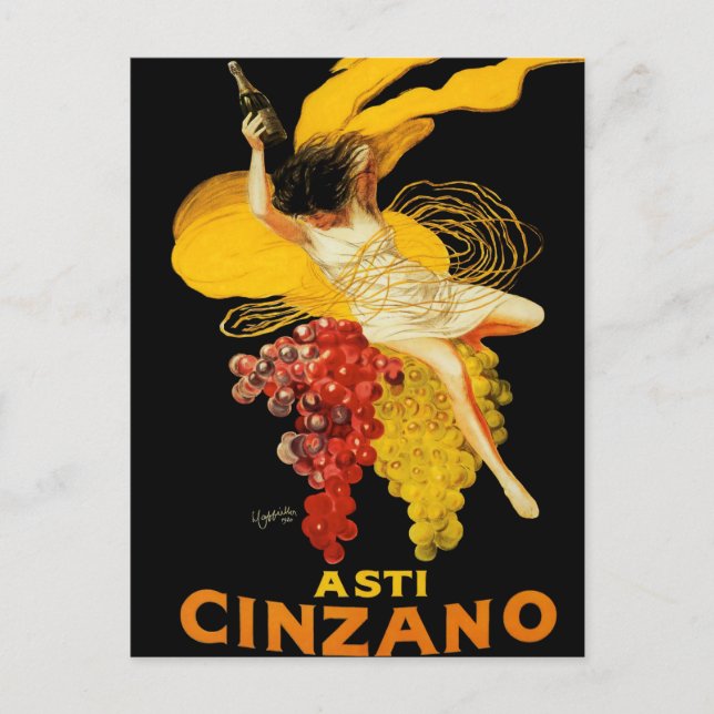 Postal Publicidad de Leonetto Cappiello para Cóctel Cinza (Anverso)