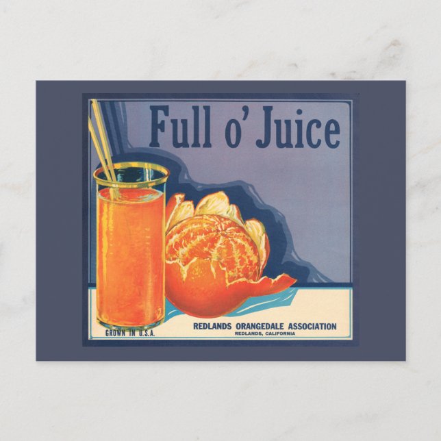 Postal Publicidad de Naranja de cosecha de yugo o' (Anverso)