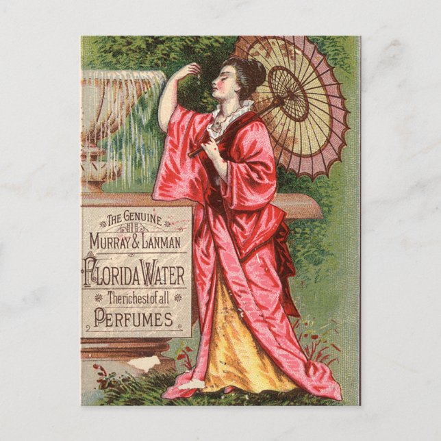 Postal Publicidad de Perfume de Agua de Florida de 1881 (Anverso)