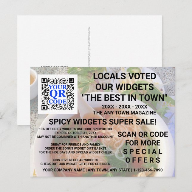 Postal Publicidad de Personalizado fotográfico ligero de  (Anverso / Reverso)