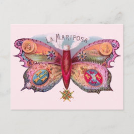 Postal Publicidad de pintura de antigüedades de mariposa