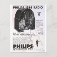 Publicidad de radio retro de Philips 1934
