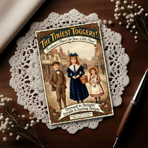 Postal Publicidad de ropa de 1890 de The Tiniest Toggery 