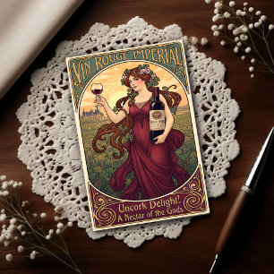 Postal Publicidad de vino Vintage Vin Rouge Impérial de 1