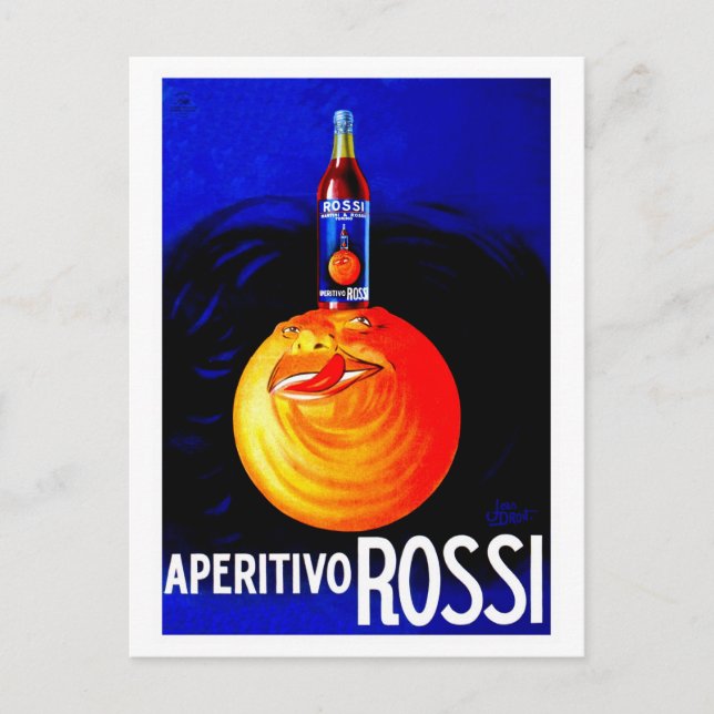 Postal Publicidad del aperitivo italiano de época (Anverso)