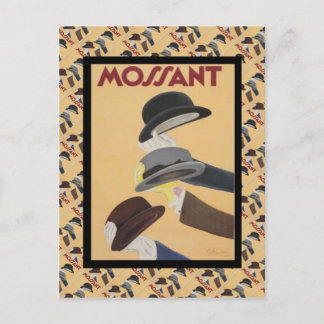 Postal Publicidad del vintage, moda del francés, gorras