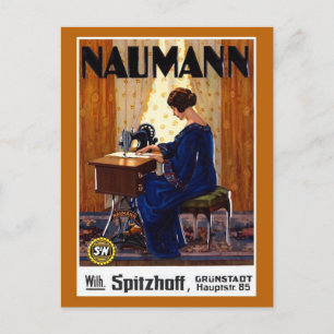 Postal Publicidad en máquinas de coser de Alemania