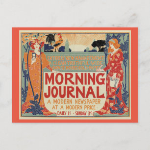 Postal Publicidad en periódicos de arte norteamericano