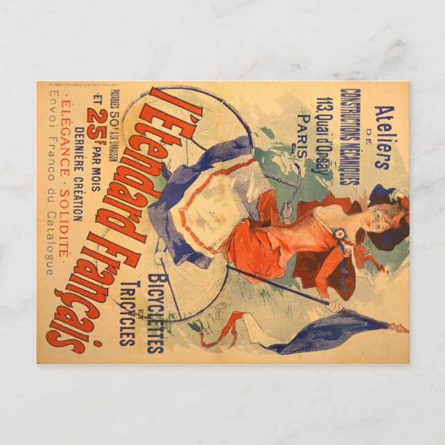 Postal Publicidad francesa vintage (Anverso)