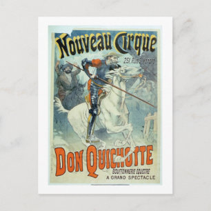Postal Publicidad para 'Don Quijote, nuevo circo', caball