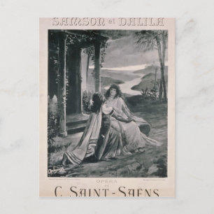 Postal Publicidad poster 'Samson y Dalila'