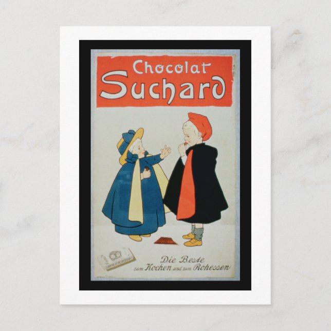 Postal Publicidad poster "Suchard Chocolate" (color claro (Anverso)