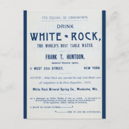 Postal Publicidad sobre el agua mineral del Rock Blanco