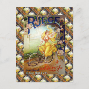 Postal Publicidad vintage, bicicletas francesas, Bresse