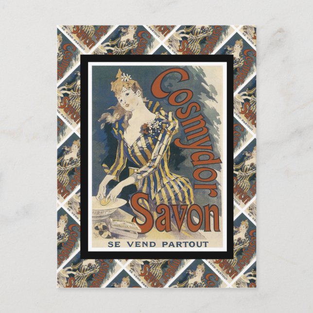 Postal Publicidad vintage, jabón francés (Anverso)