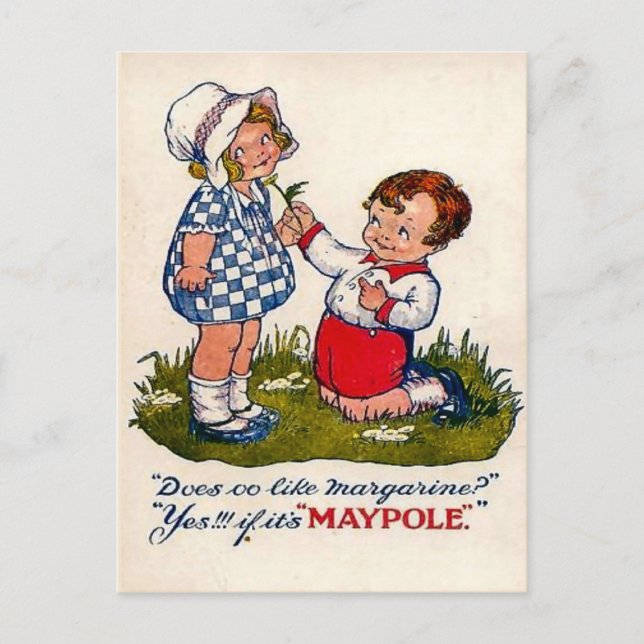 Postal Publicidad vintage, Magarina (Anverso)