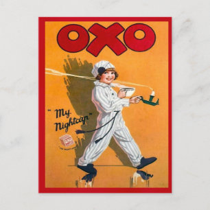 Postal Publicidad vintage, Oxo, mi gorra de noche