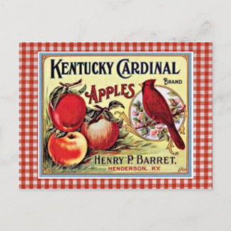 Postal publicitaria de Apple vintage