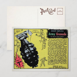 Postal publicitaria de granada de juguete vintage