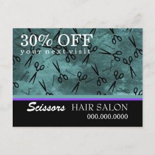 Postal publicitaria de Hair Salon Business