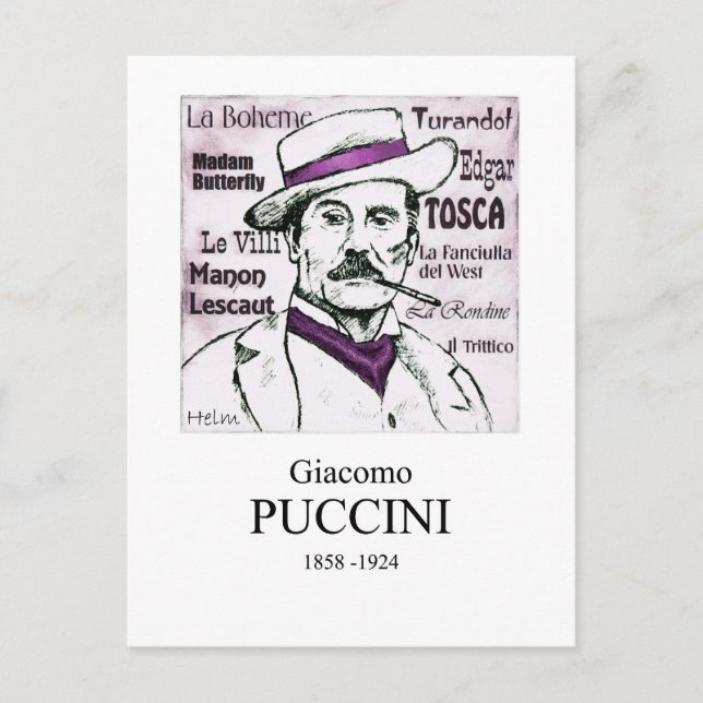 Postal Puccini (Anverso)