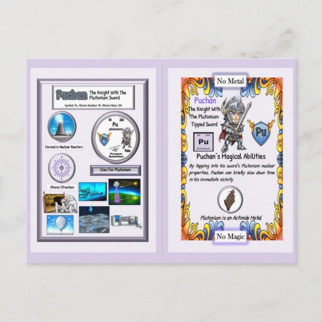 Postal Puchan - Espada de Plutonio Knight (Anverso)