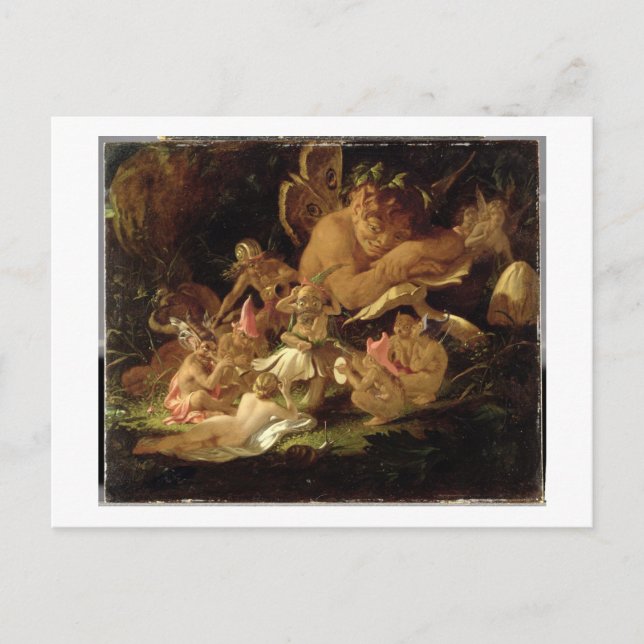 Postal Puck and Fairies, del 'Sueño de una noche de veran (Anverso)