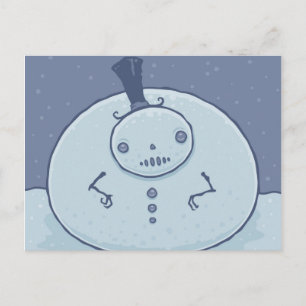 Postal Pudgy Snowman