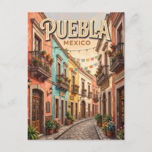 Postal Puebla Calle de los Sapos México